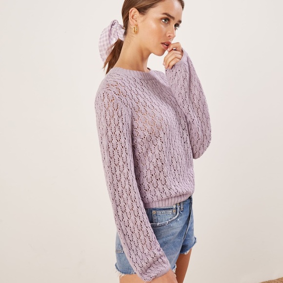 (Sold) Reformation Rose Sweater - Picture 3 of 4